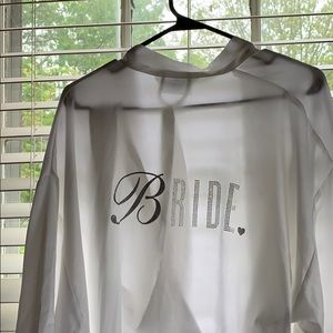 “Bride” silky robe